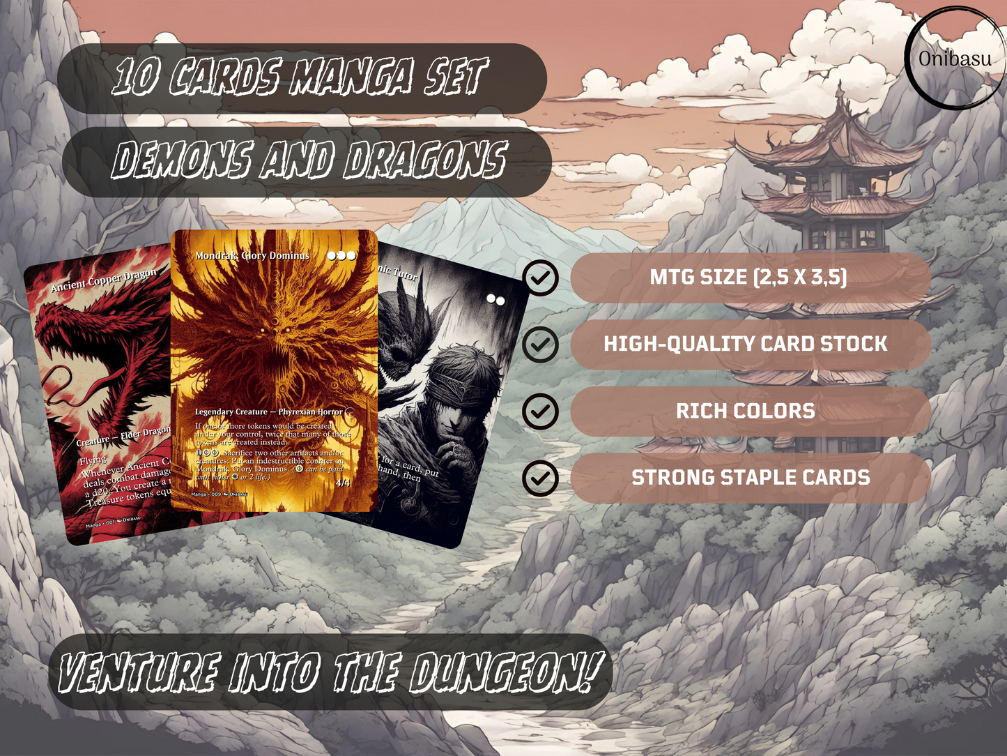 Fantasy Manga Set - 10 MTG Proxy Cards