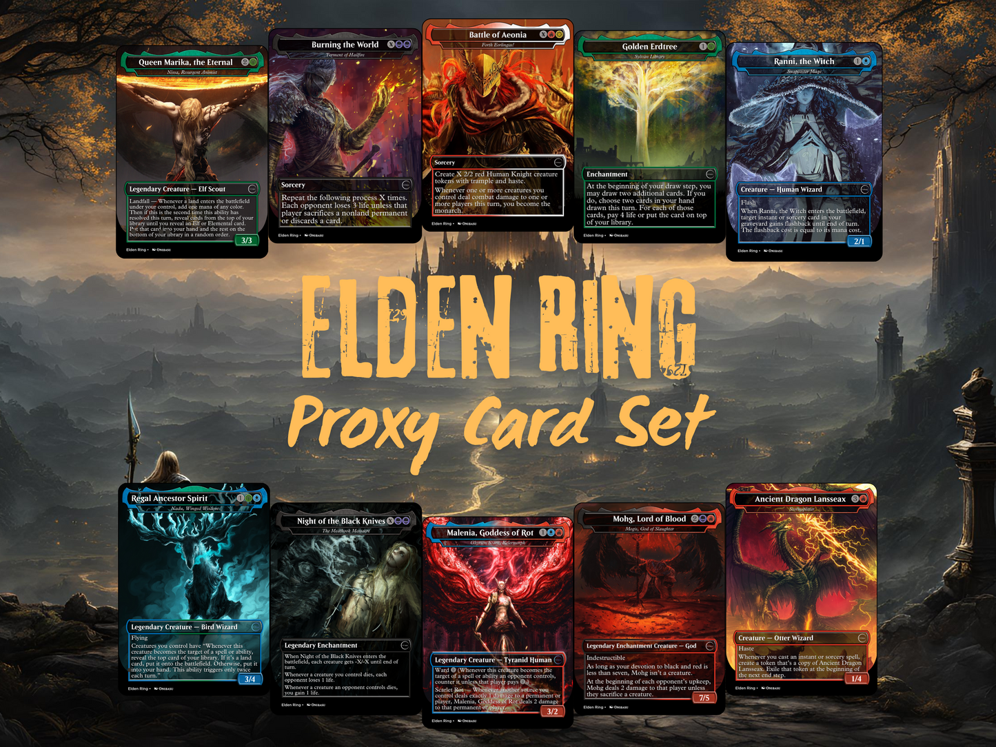 1. Elden Ring Set - 19 MTG Proxy Cards
