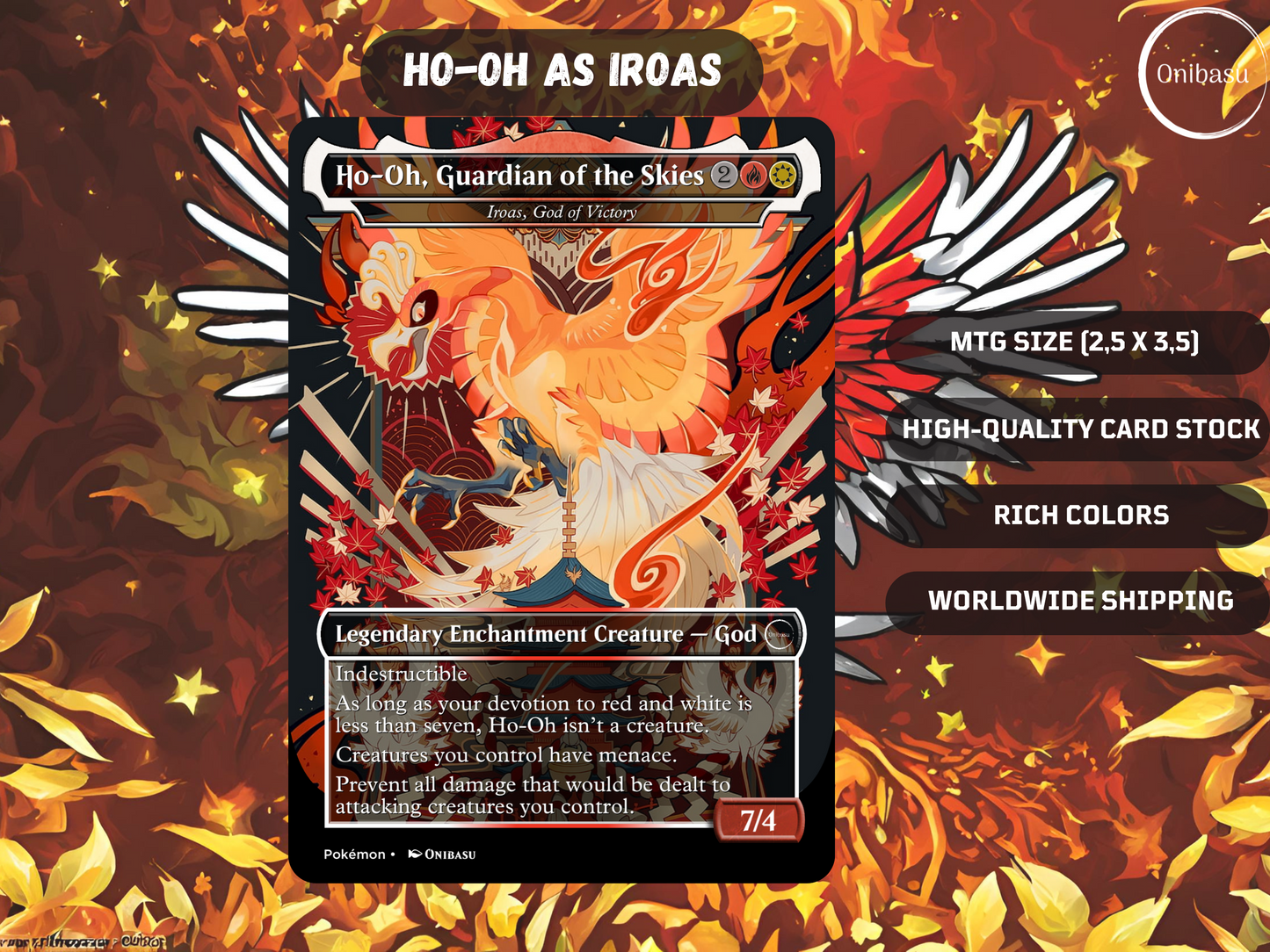 Ho-Oh from Pokémon Iroas MTG Proxy Card