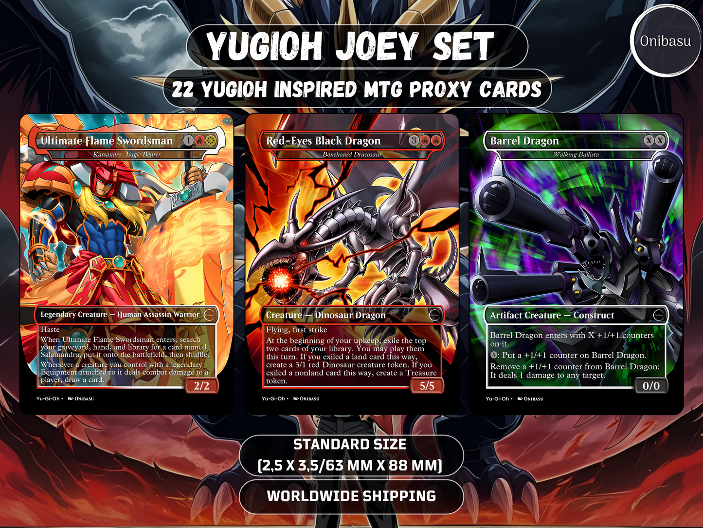 Joey Wheeler Yu-Gi-Oh! MTG Proxy Set – 22 Premium Cards + Token – Collector & Casual Play