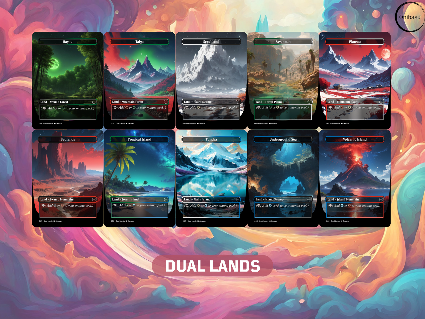 Dual Lands Set - 10 MTG Proxy Cards