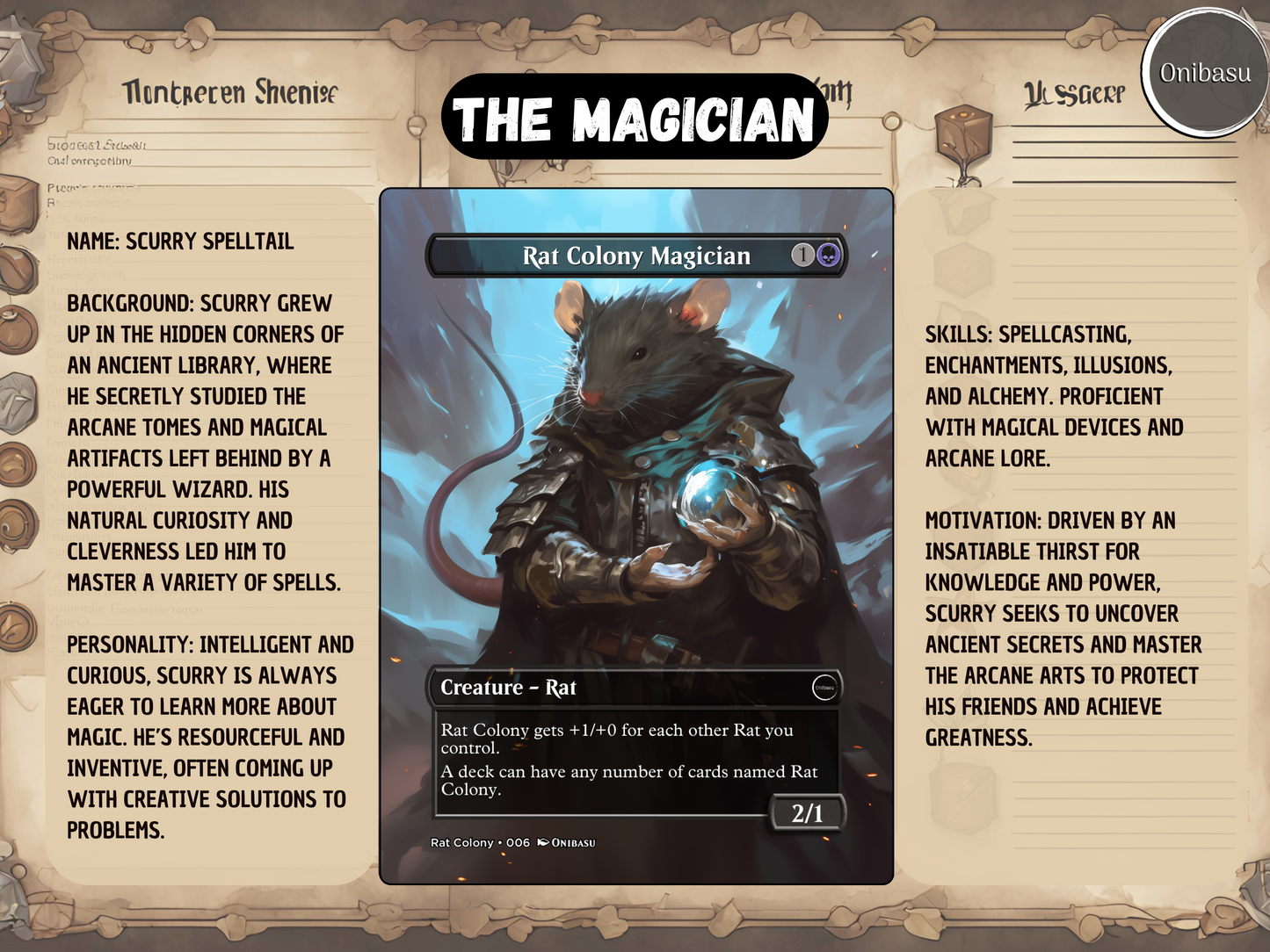 Rat Colony Adventurer Party Set - 6 MTG Proxy Cards