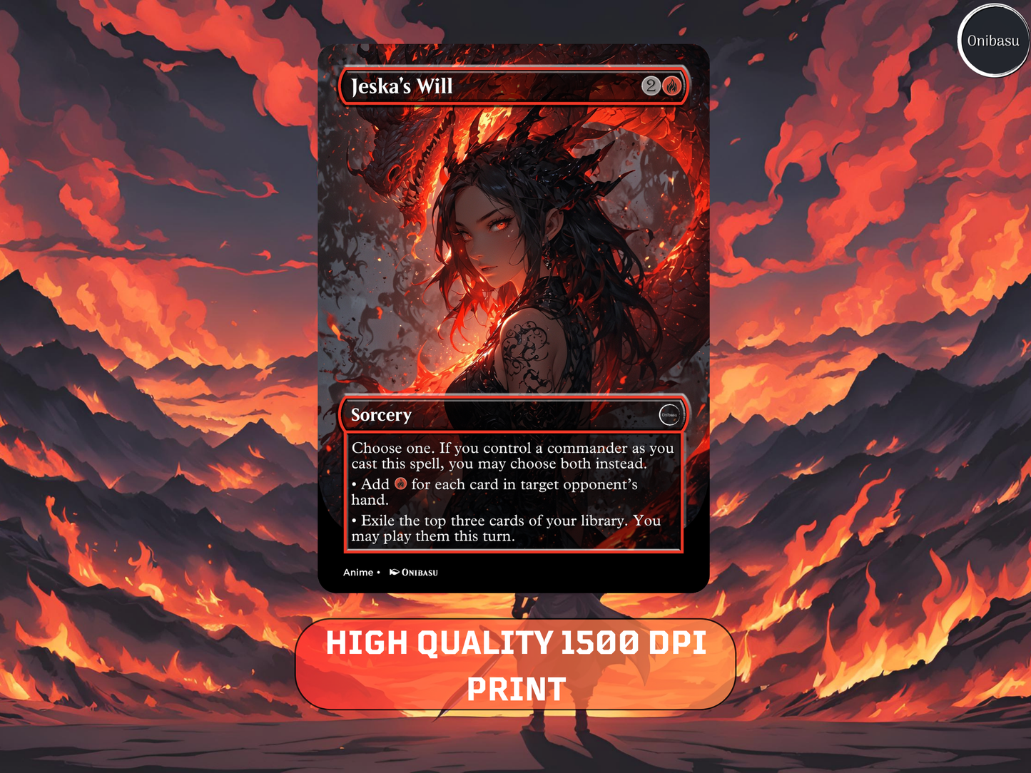 Anime Fan MTG Proxy Card Set – 5 Unique Cards Perfect for EDH & Magic Collectors