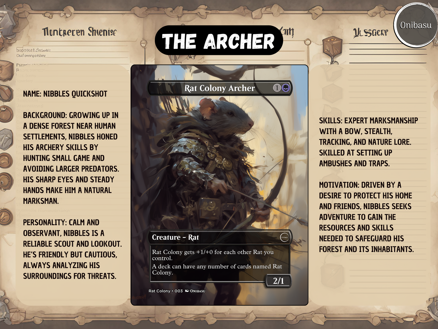 Rat Colony Adventurer Party Set - 6 MTG Proxy Cards