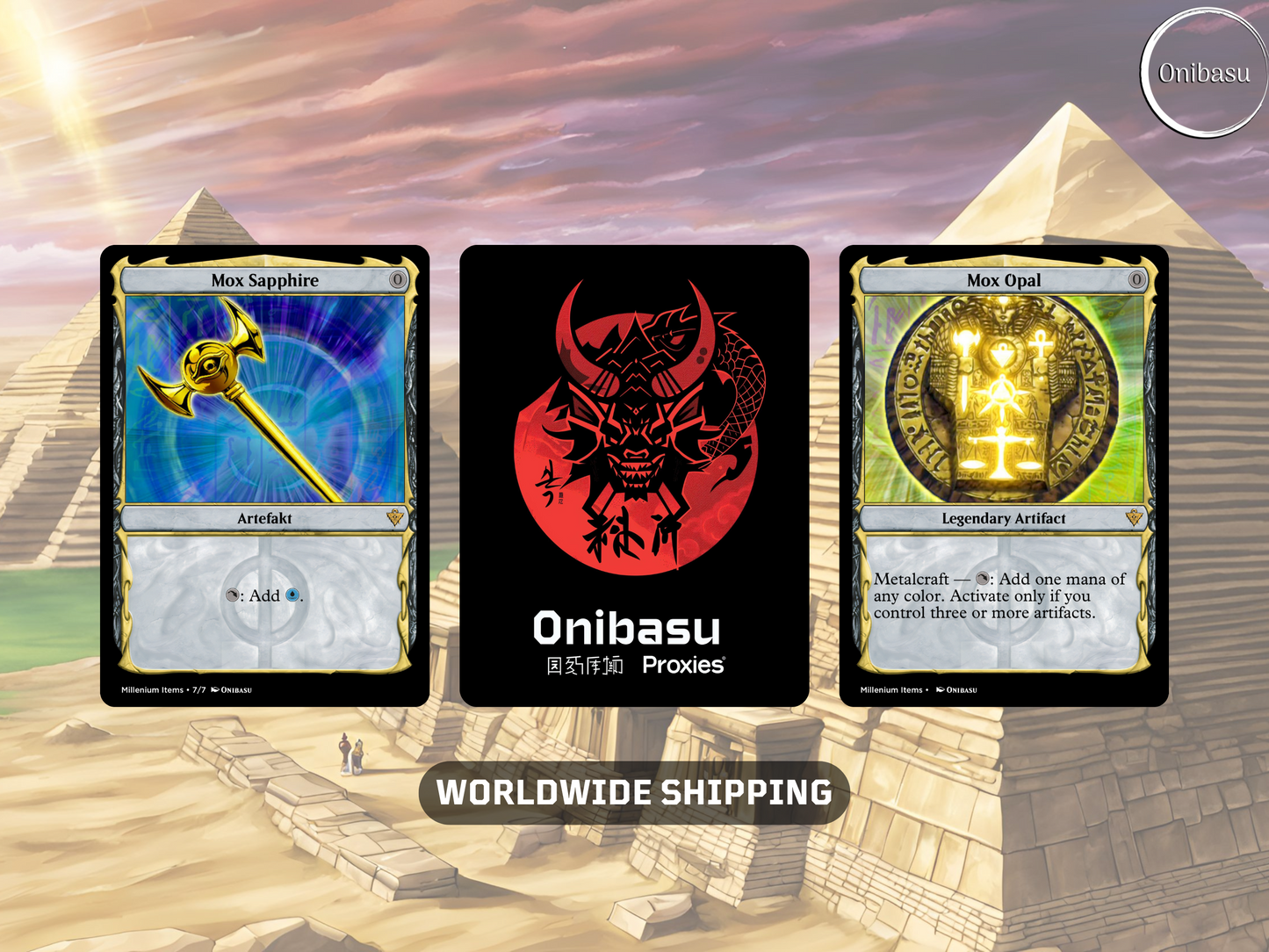 Millennium Mox Set - 8 MTG Proxy Cards