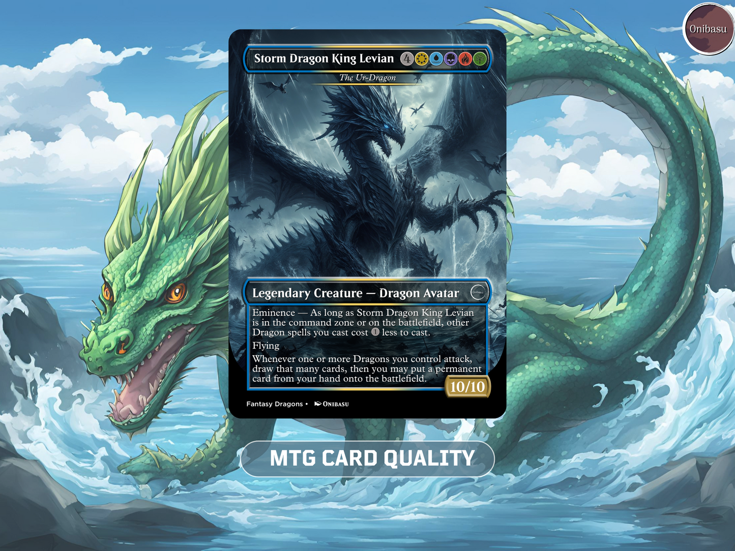 Dark Fantasy Dragon Set - 7 MTG Proxy Cards
