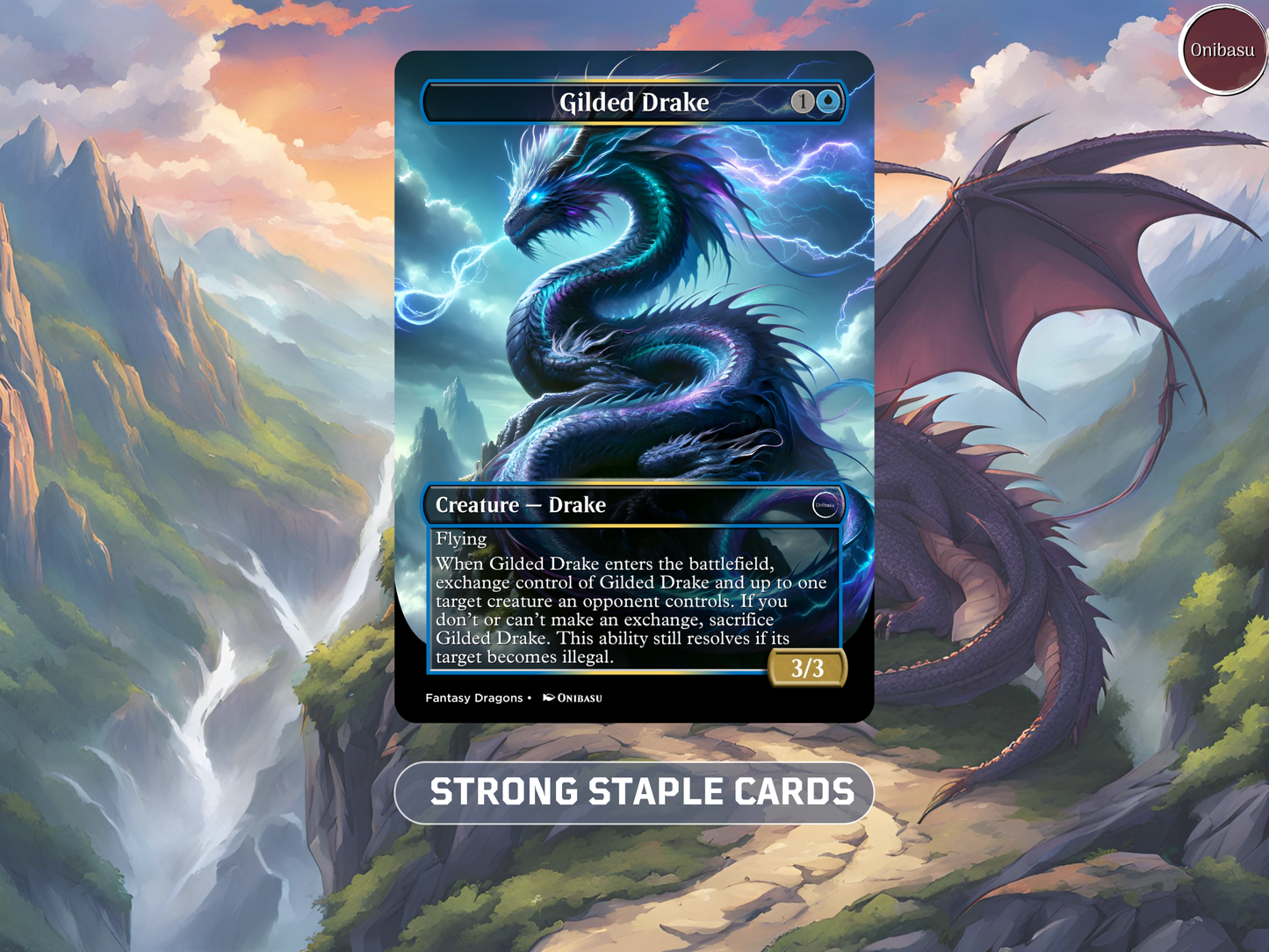 Dark Fantasy Dragon Set - 7 MTG Proxy Cards