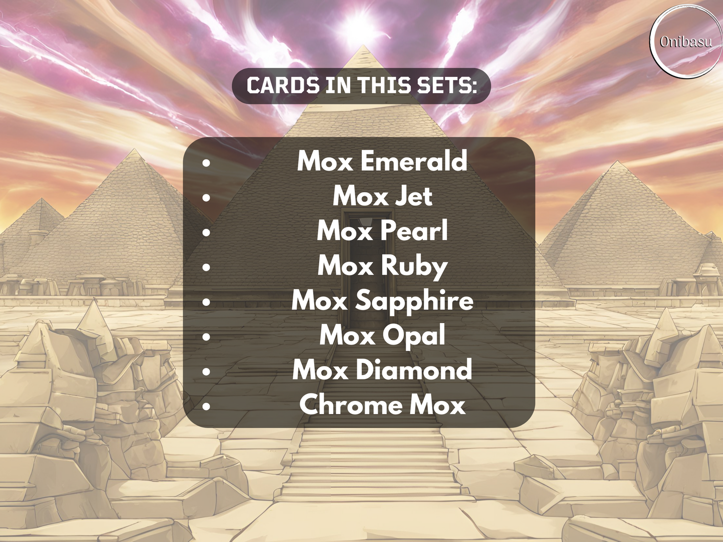 Millennium Mox Set - 8 MTG Proxy Cards