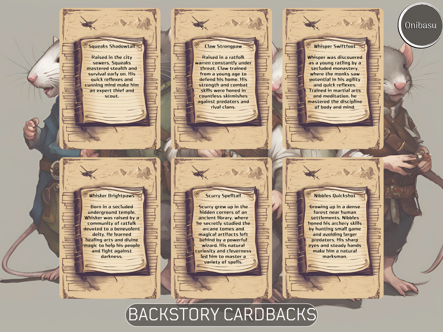 Rat Colony Adventurer Party Set - 6 MTG Proxy Cards