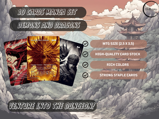 Fantasy Manga Set - 10 MTG Proxy Cards