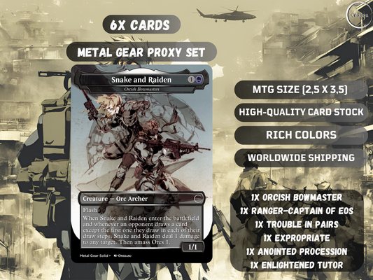 Metal Gear Solid Set - 6 MTG Proxy Cards