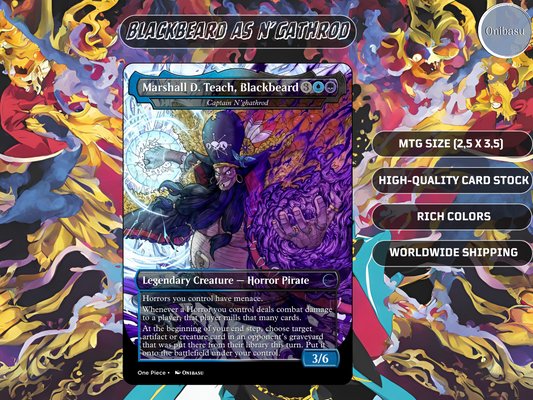 Blackbeard from One Piece – Captain N'gathrod  MTG Proxy Card