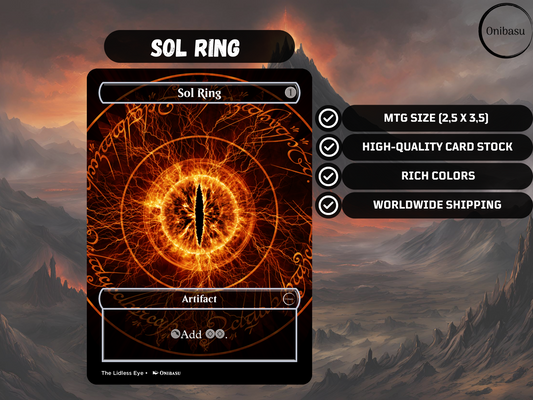 Eye of Sauron Sol Ring from Lord of the Rings MTG Proxy Card
