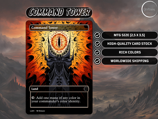 Lord of the Rings MTG Proxy Card – Eye of Sauron as Command Tower