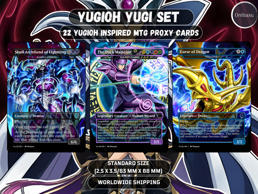 Yugi Muto Yu-Gi-Oh! MTG Proxy Set – 22 Premium Cards + Token – Collector & Casual Play