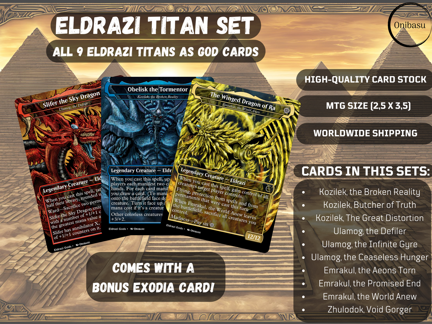 Eldrazi Titans & Egyptian Gods Set - 10 MTG ProxyCards