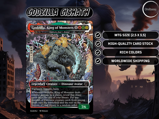 Gishath, Sun’s Avatar as Godzilla – MTG Proxy Card