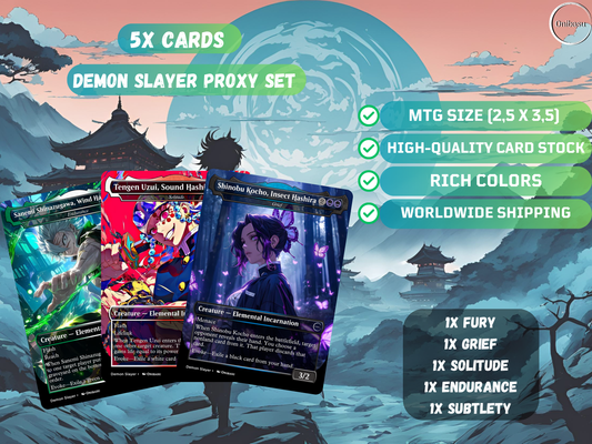 Demon Slayer Incarnations Set - 5 MTG Proxy Cards