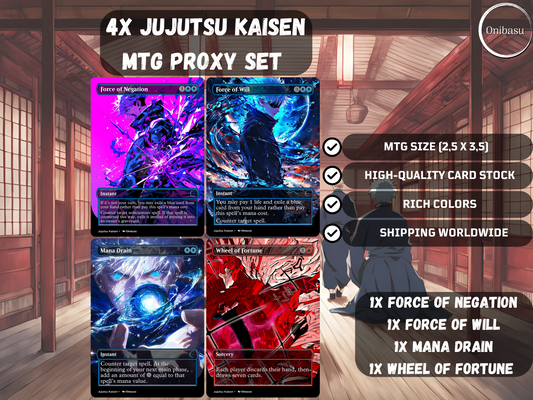 Jujutsu Kaisen Set - 4 MTG Proxy Cards