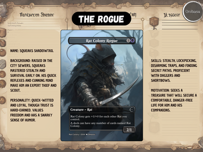 Rat Colony Adventurer Party Set - 6 MTG Proxy Cards