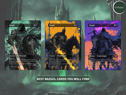 Nazgûl Lord of the Rings Set - 9 MTG Proxy Cards + Bonus Token