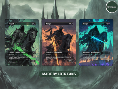 Nazgûl Lord of the Rings Set - 9 MTG Proxy Cards + Bonus Token