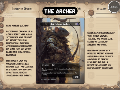 Rat Colony Adventurer Party Set - 6 MTG Proxy Cards