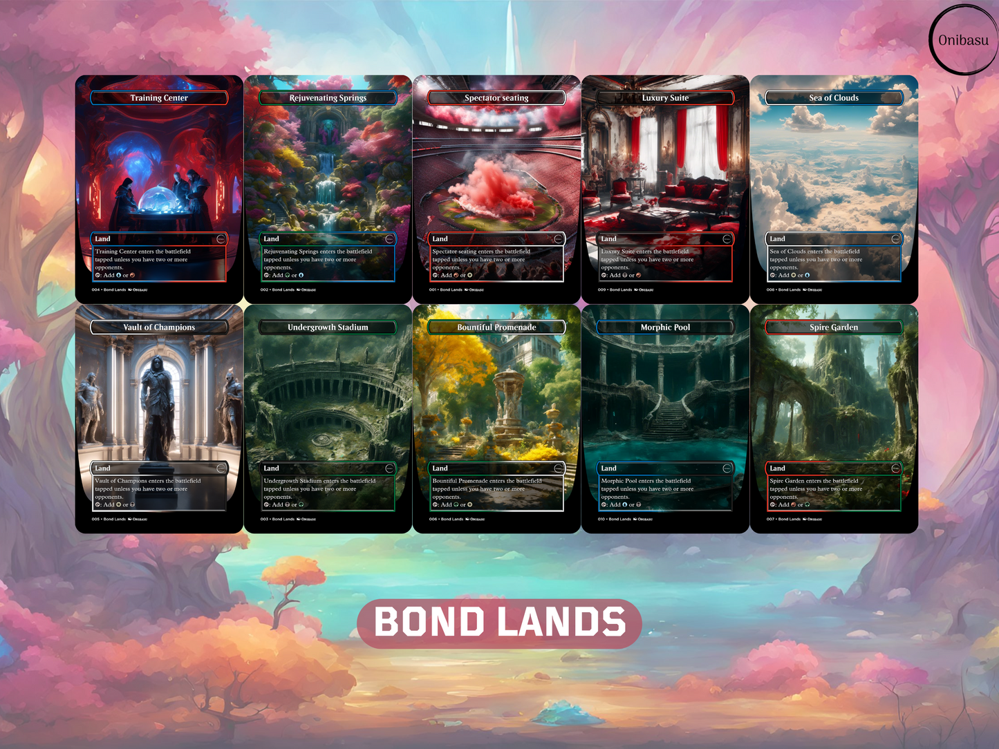 Bond Lands Set - 10 MTG Proxy Cards