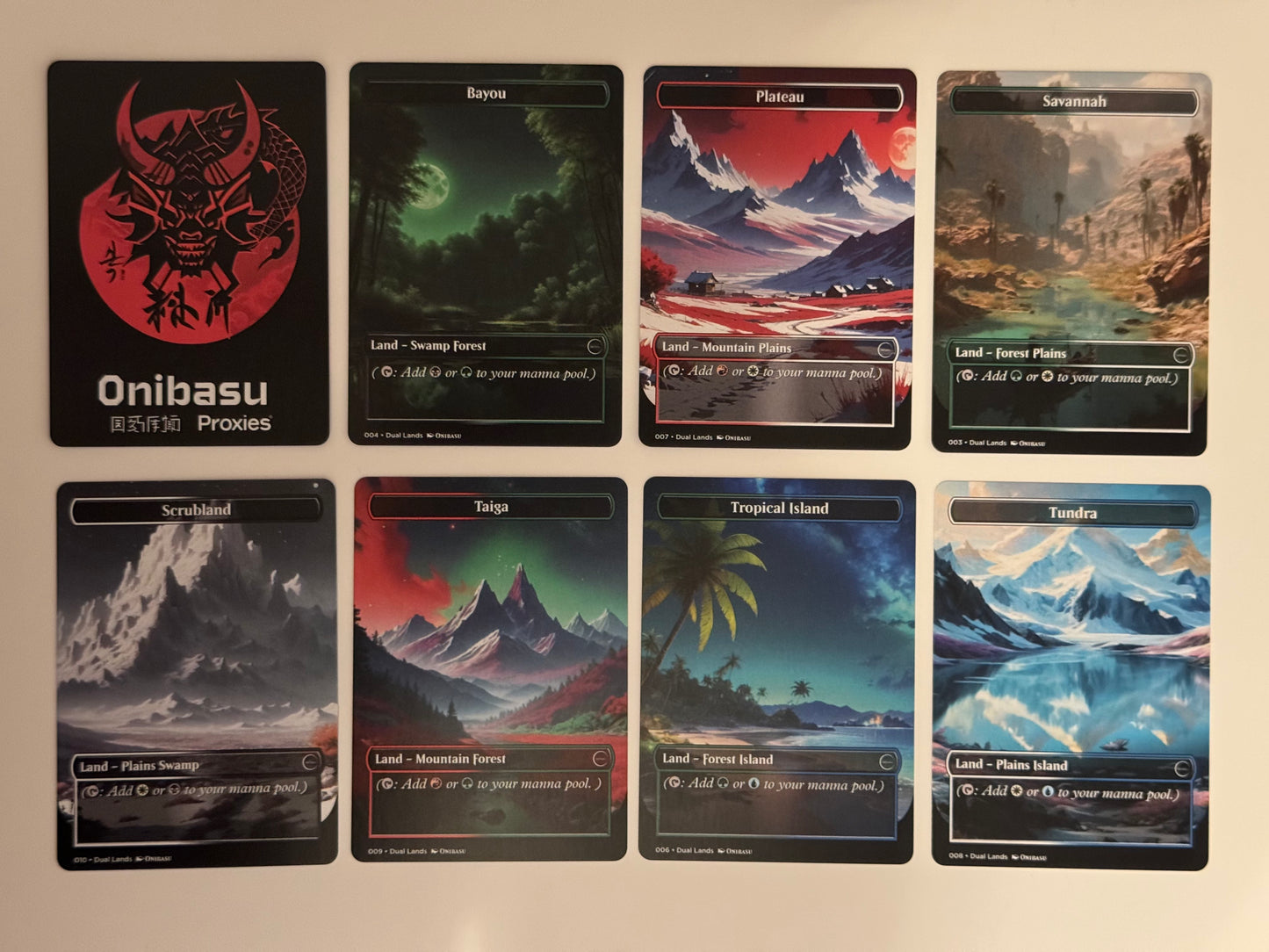 Dual Lands Set - 10 MTG Proxy Cards