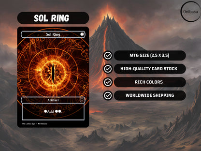 Eye of Sauron Sol Ring MTG Proxy Card