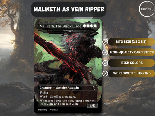 Vein Ripper Maliketh Elden Ring Proxy MTG Card Commander Staple