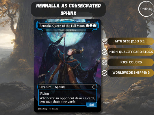 Consecrated Sphinx Rennala Elden Ring Proxy MTG Card Commander Staple