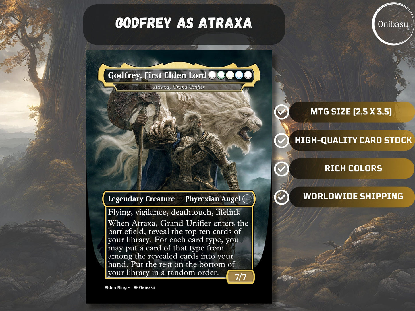 Atraxa Godfrey Elden Ring Proxy MTG Card Commander Staple