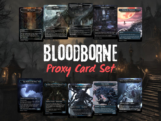 Bloodborne Fullart MTG CEDH Staple Proxy Card Set - 20 Cards + 1 Token