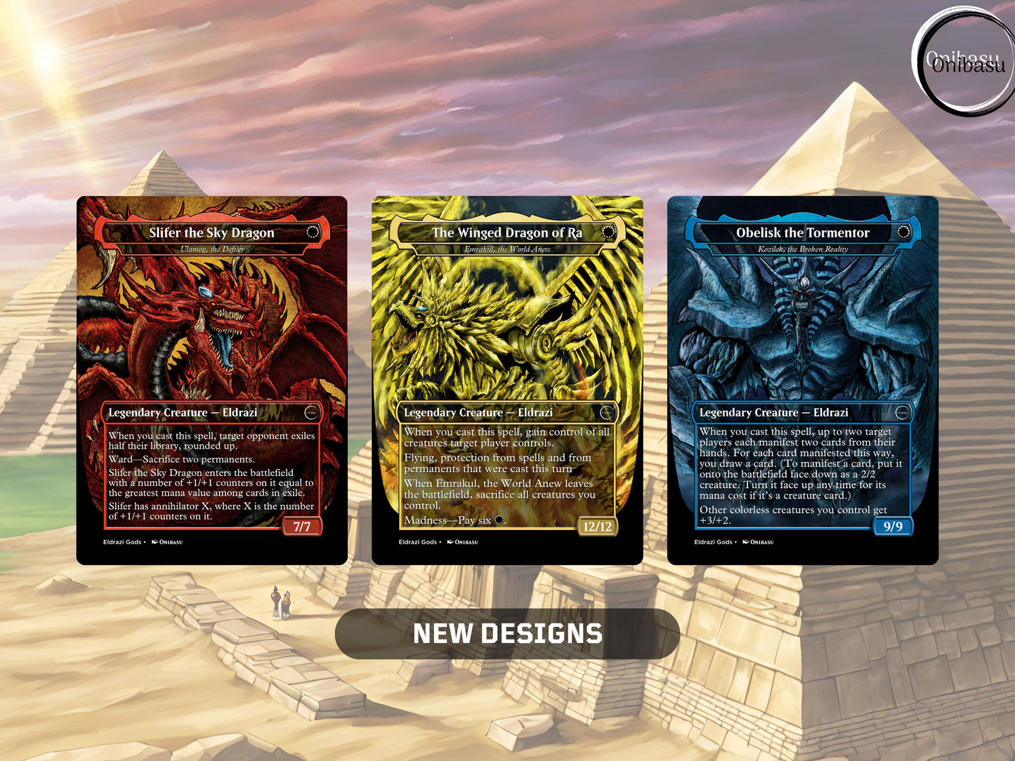 Eldrazi Titans & Egyptian Gods - 9 Card Proxy Set with Bonus Exodia - Stunning Fullart MTG Collection