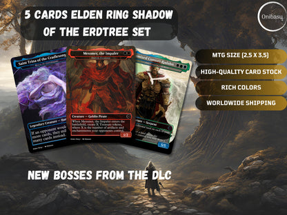 Elden Ring Shadow of the Erdtree Proxy Cards - Set of 5 Custom MTG Card Alterations