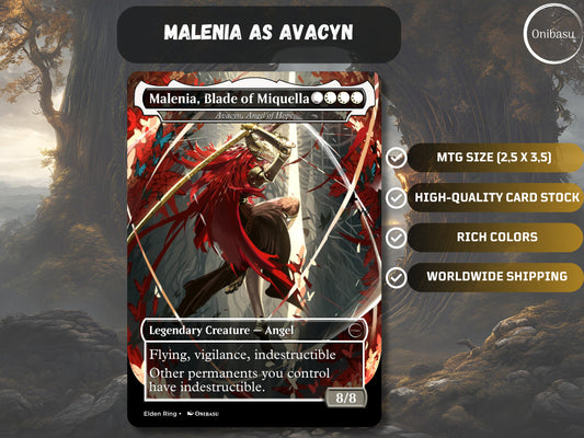 Avacyn Malenia Elden Ring Proxy MTG Card Commander Staple