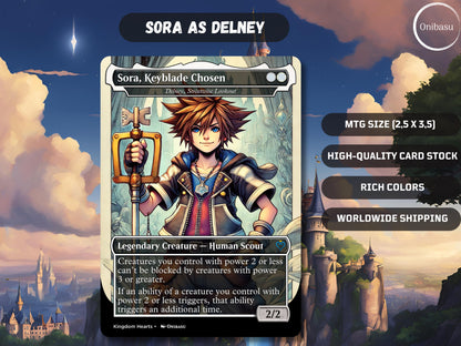 Sora Kingdom Hearts Delney Proxy MTG Card Commander Staple