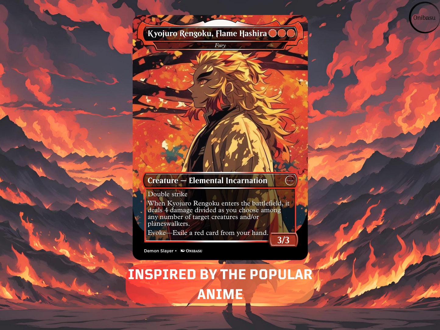 Demon Slayer Incarnations Proxy Card Set - 5 Magic the Gathering Alter Cards for Commander